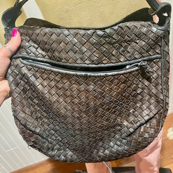 Woven Leather Crossbody Bag - Picture 12 of 15
